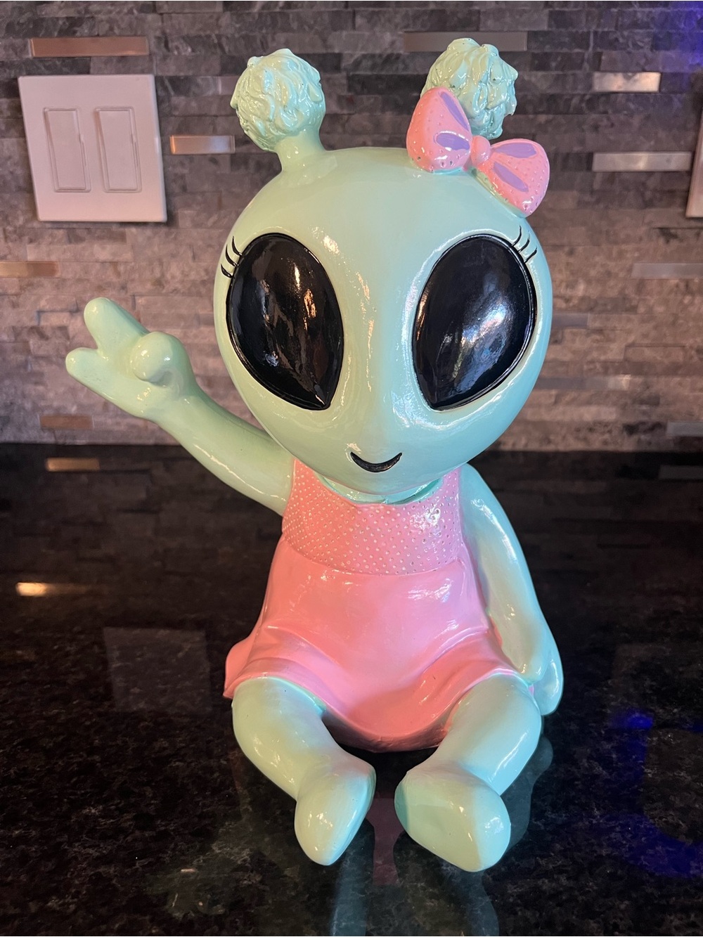 Pastel Toddler Girl ALIEN, Halloween Decor